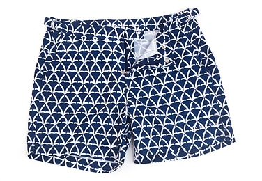 Mako Beach Shorts - Logo Print - Navy